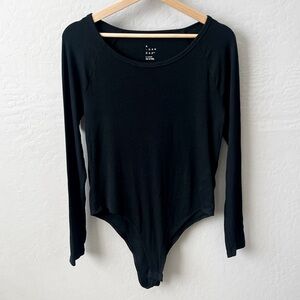 A New Day Black Long Sleeve Bodysuit